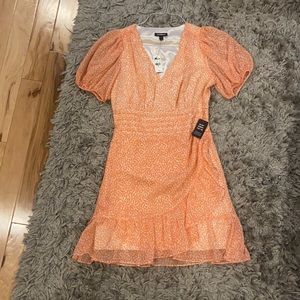 Size small Express Dress, short sleeve, orange/peach color